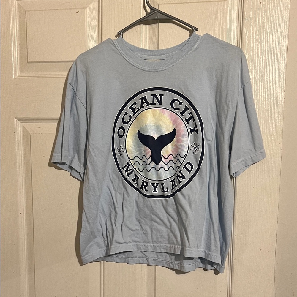 Comfort Colors Light Blue Ocean City Maryland Kids Tee